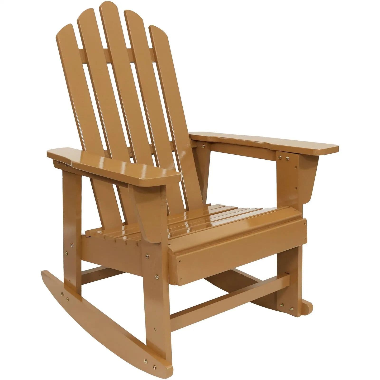 Classic Wooden Adirondack Rocking Chair